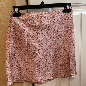 Princess Polly Pink Floral Mini Skirt